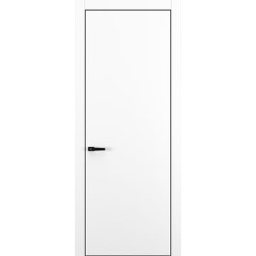 Межкомнатная дверь с алюминиевой кромкой Квалитет К7 белая глухая