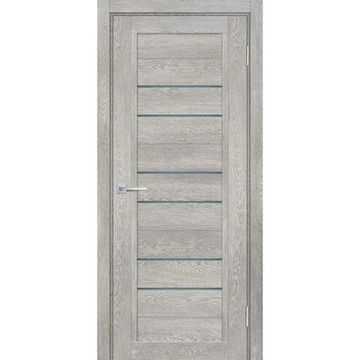 Межкомнатная дверь экошпон Мариам Техно-806 чиаро гриджио стекло сатинат графит