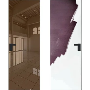 Скрытая дверь 1M внешняя сторона зеркало Бронза внутри под покраску