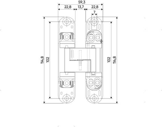 Петля скрытая ARCHIE с 3D регулировкой 115x23 мм