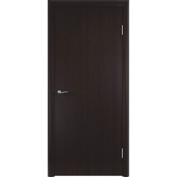 Межкомнатная дверь шпон fine line Гладкая венге глухая