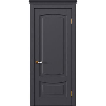 Межкомнатная дверь массив дуба Alvero Алина графит глухая
