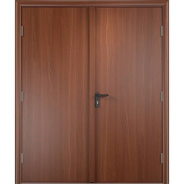 Дверь противопожарная деревянная двупольная ПВХ EI30 итальянский орех