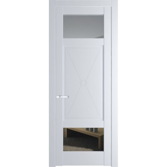 Межкомнатная дверь 1.3.2PM вайт остеклённая