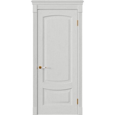 Межкомнатная дверь массив дуба Alvero Алина бьянко глухая