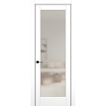 Межкомнатная дверь керамик SC 3 снежный остеклённая