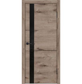 Дверь экошпон ЛУ-45 пацифик остеклённая