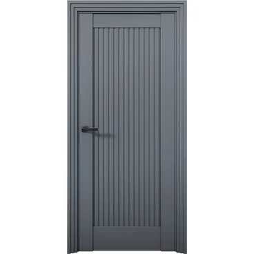 Межкомнатная дверь Никель 1 антрацит глухая