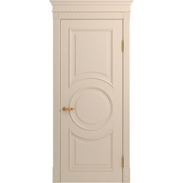 Межкомнатная дверь массив бука Viporte Лацио Амбиенте ваниль глухая