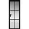 Межкомнатная алюминиевая дверь 3AG чёрная матовая RAL 9005 остеклённая