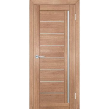 Межкомнатная дверь экошпон Мариам Техно-741 миндаль стекло сатинат белый