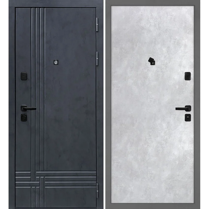 Входная дверь Осло бетон антрацит панель гладкая бетон