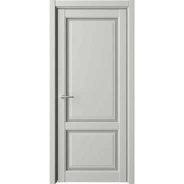 Межкомнатная дверь с парящей филёнкой Афина 2 платина со стеклом