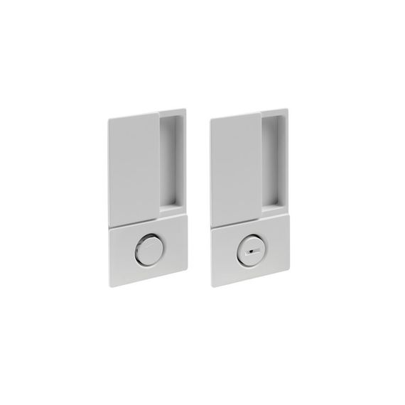 Дверная ручка c замком AGB WAVE белая матовая