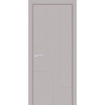 Межкомнатная дверь эмаль Текона Смальта-Лайн 01 агат RAL 7044 глухая
