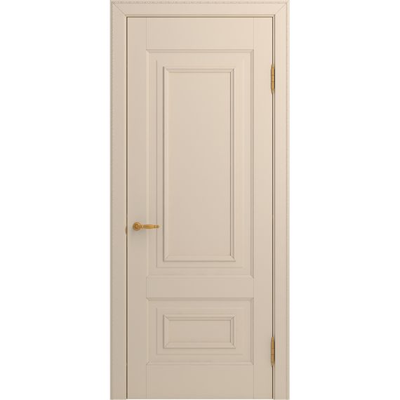 Межкомнатная дверь массив бука Viporte Неаполь ваниль глухая