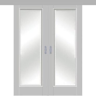 Раздвижная двустворчатая дверь Кобальт 42 манхэттен остеклённая