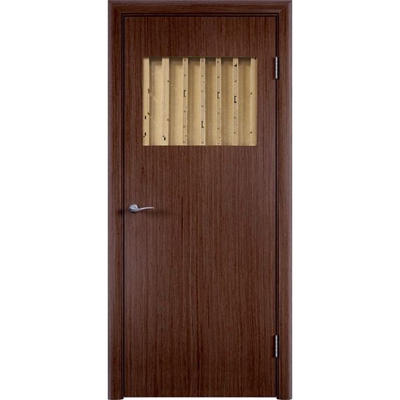 Межкомнатная дверь шпон fine line Гладкая светлый орех глухая