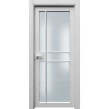 Межкомнатная дверь эмаль Ронда 2 белая остеклённая