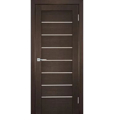 Межкомнатная дверь экошпон Мариам Техно-708 венге стекло сатинат белый