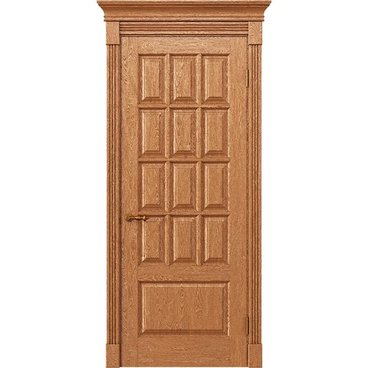 Межкомнатная дверь массив дуба Alvero Анна орех золотой глухая