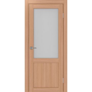 Межкомнатная дверь экошпон Турин 502.21 ясень тёмный остеклённая