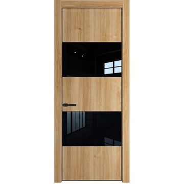 Межкомнатная дверь 22NA дуб карамель остеклённая