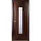 Фото белорусской шпонированной двери Классика Люкс в цвете венге со стеклом