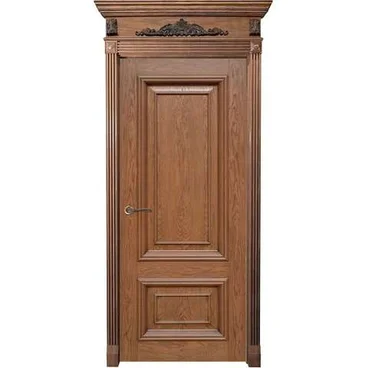 Межкомнатная дверь шпон Капри дуб натуральный с патиной глухая