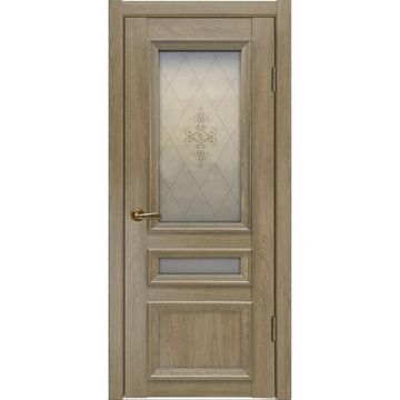 Межкомнатная дверь экошпон Legend Вероника-3 дуб натуральный остеклённая