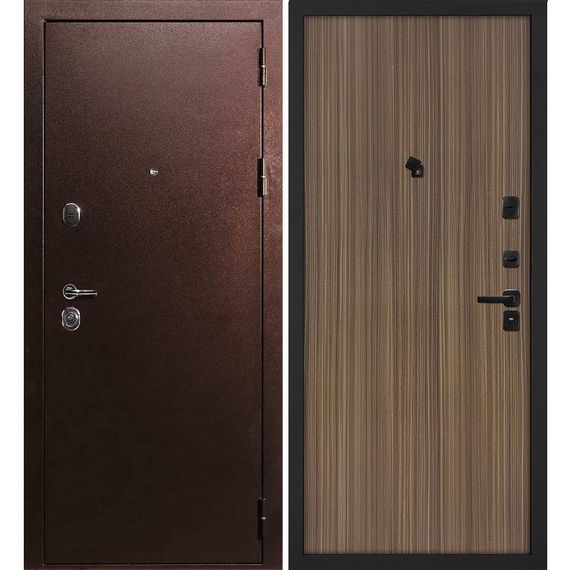 Входная дверь С-3 антик медь панель гладкая эвкалипт испанский