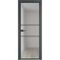 Алюминиевая межкомнатная дверь 2AХ серая ночь остеклённая