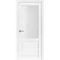Межкомнатная дверь экошпон 82002 лофт белый остеклённая
