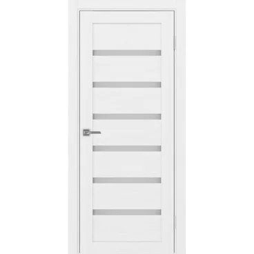 Межкомнатная дверь экошпон Турин 507.12 белый лёд остеклённая