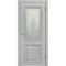 Межкомнатная дверь экошпон Luxor ЛУ-172 серая остеклённая