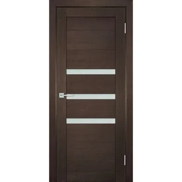Межкомнатная дверь экошпон Мариам Техно-709 венге стекло сатинат белый