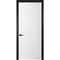 Фото белой двери Неоклассик 1 с чёрным наличником
