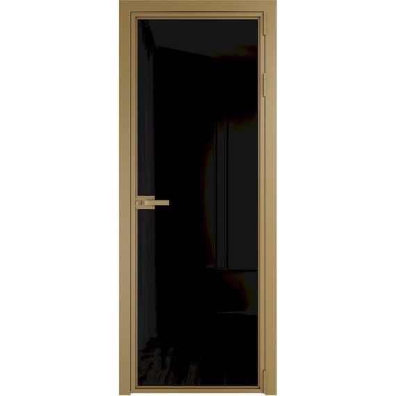 Алюминиевая межкомнатная дверь 1AХ золото остеклённая