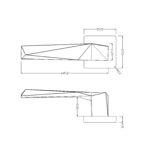 Размеры дверной ручки PIRA ZN