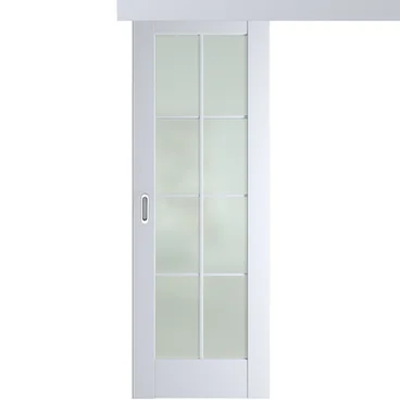 Раздвижная одностворчатая дверь Кобальт 22 магнолия остеклённая