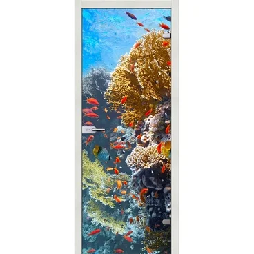 Межкомнатная стеклянная дверь АКМА Whater триплекс фотопечать