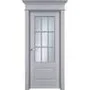 Межкомнатная дверь эмаль Оксфорд 2 RAL 7047 остеклённая
