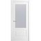 Межкомнатная дверь эмаль Бьянка-2 белоснежная со стеклом