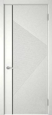 Межкомнатная дверь экошпон Графика 8 эмалекс белый глухая