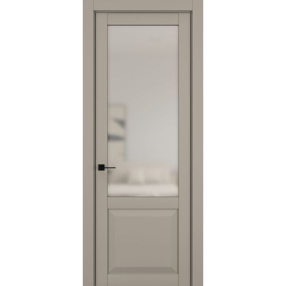 Фото межкомнатной двери керамик NC 4 бежевый остеклённая