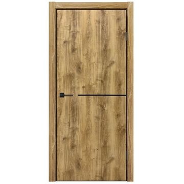 Межкомнатная дверь Секунда дуб болтон кромка ABS чёрная