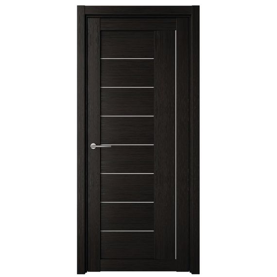 Межкомнатная дверь Марсель эко-шпон тёмный кипарис со стеклом