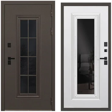 Входная уличная дверь Тундра с окном