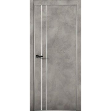 Межкомнатная дверь Плутоний 4 бетон лофт глухая