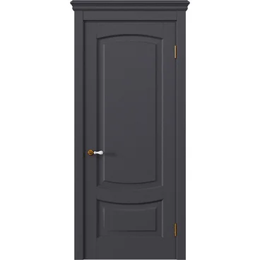 Межкомнатная дверь массив дуба Alvero Алина графит глухая